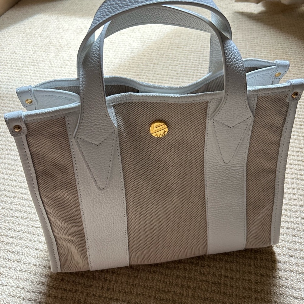 Bonfanti made in Italy White and Tan Women's Bag tote bag purse